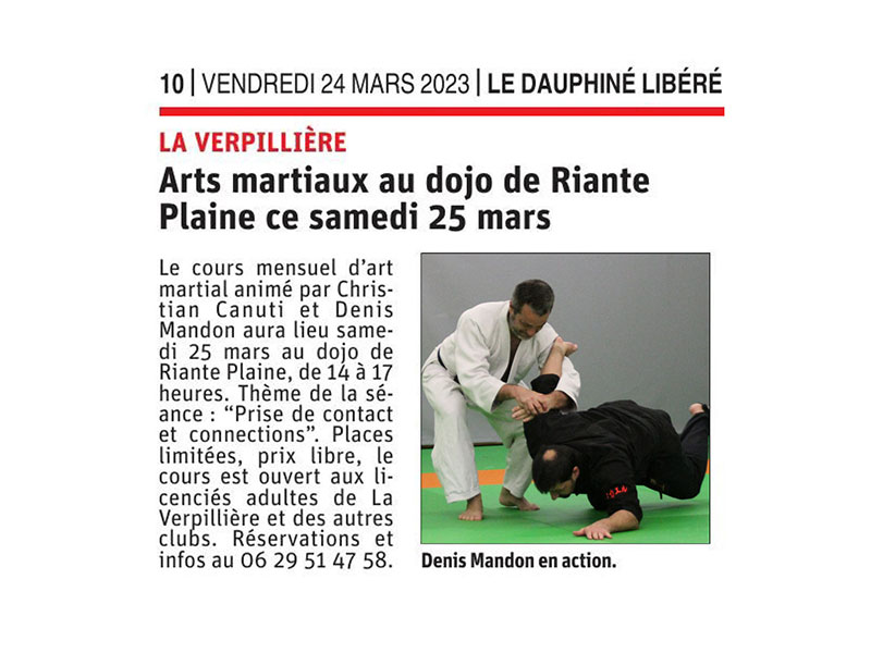 Arts martiaux au dojo de Riante Plaine